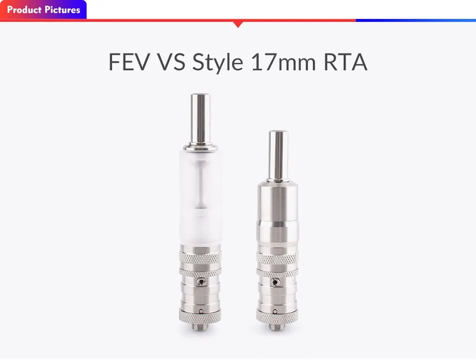 Испаритель Vapesoon Rebuildable FEV VS Mini Style 316SS RTA Tank атомайзер диаметром 17 мм для