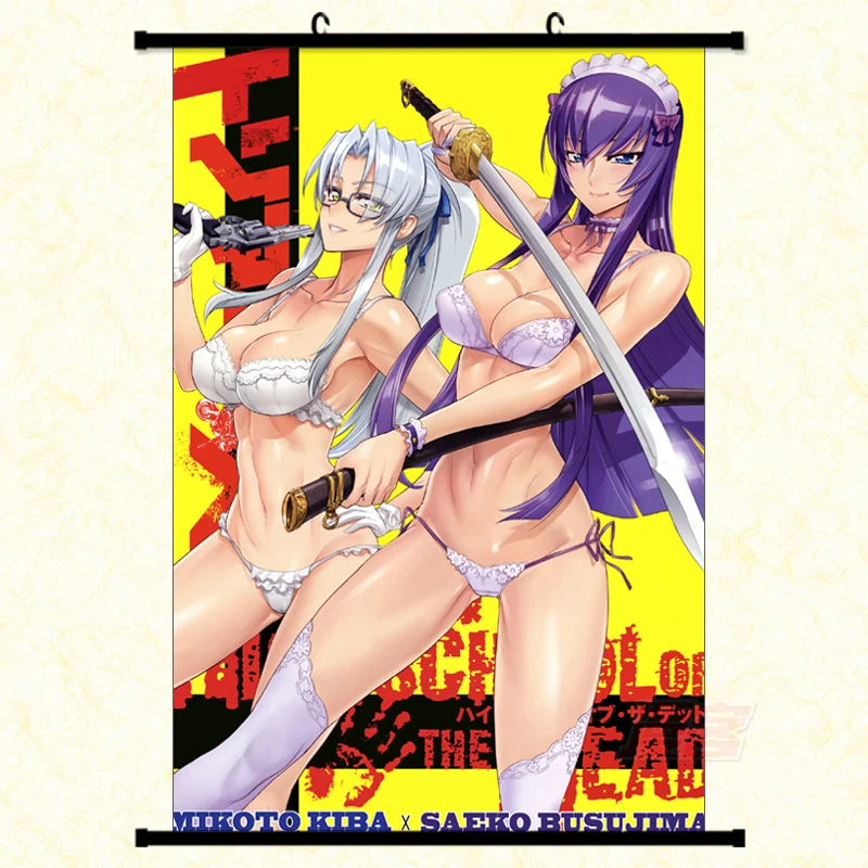 Японское декоративное изображение аниме школа мертвых Miyamoto Rei & Busujima Saeko Takagi Saya