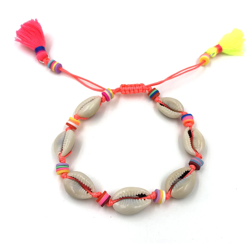 Новый богемный Браслет-талисман с цветными кисточками для морского пляжа |