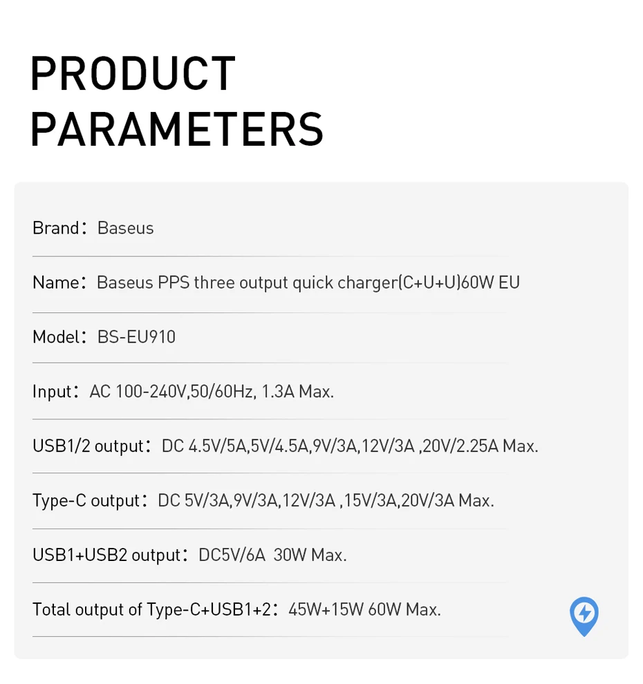 Baseus 3 порта USB зарядное устройство с PD3.0 быстрое зарядное устройство для iPhone 11 Pro Max Xr 60 Вт Quick Charge 4,0 FCP SCP для Redmi Note 7 huawei