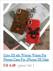 Светильник чехол для iPhone X XR XS Max милый кролик шерсть собака плюшевый чехол для телефона для iPhone 8 7 Plus 6/6S Plus мех Пушистый мягкий чехол