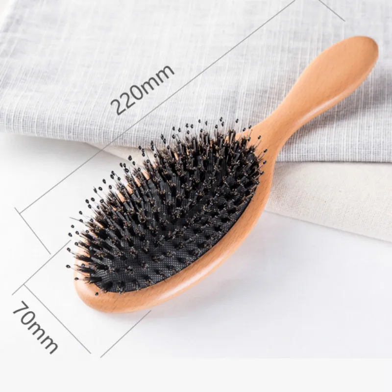 TREESMILE деревянная искусственная щетка с ручки из бука перхоть пушистая расческа