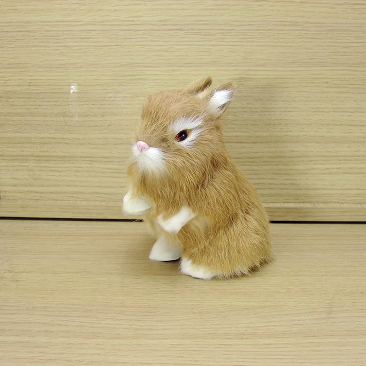 

small cute simulation yellow rabbit toy lovely lovely rabbit model gift 8x12x14cm