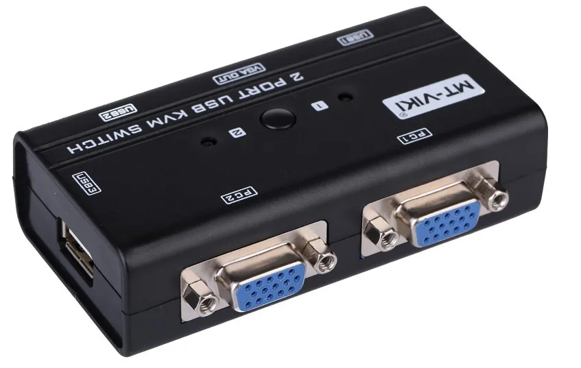 MT 260KL 2 порта KVM переключатель управления ПК с помощью 1 набора USB клавиатуры мыши и