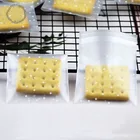100 шт. толстые пластиковые Матовые целлофановые в горошек, матовые, для конфет, печенья, подарочных пакетов, сделай сам, для свадьбы, клейкий мешочек