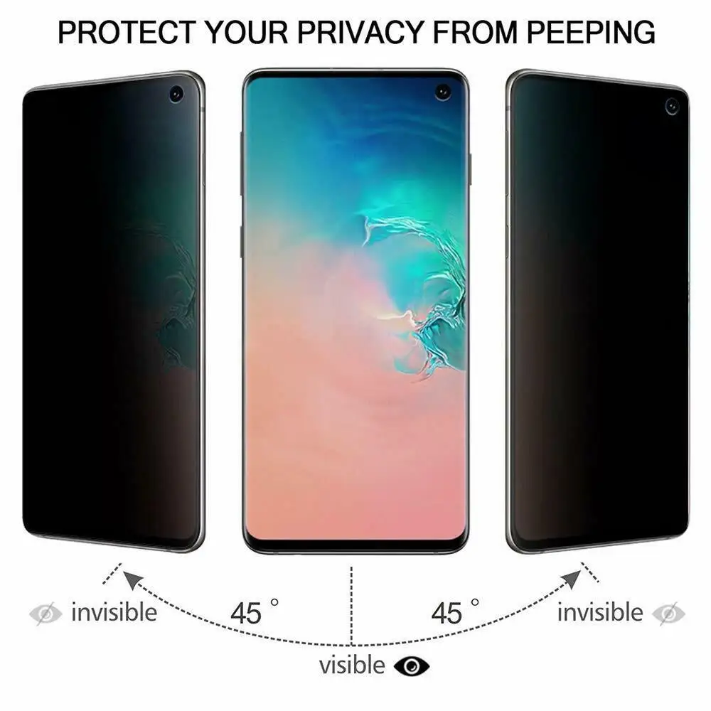 6D изогнутое полное Защитное стекло для сохранения личной информации для samsung Galaxy Note 10 Plus S10 Plus S10E S10+ 9H покрытие из закаленного стекла с антишпионскими бликами