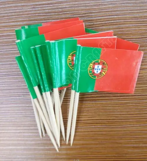 

WINHON Декоративные зубочистки с флагами Португалии 50 шт