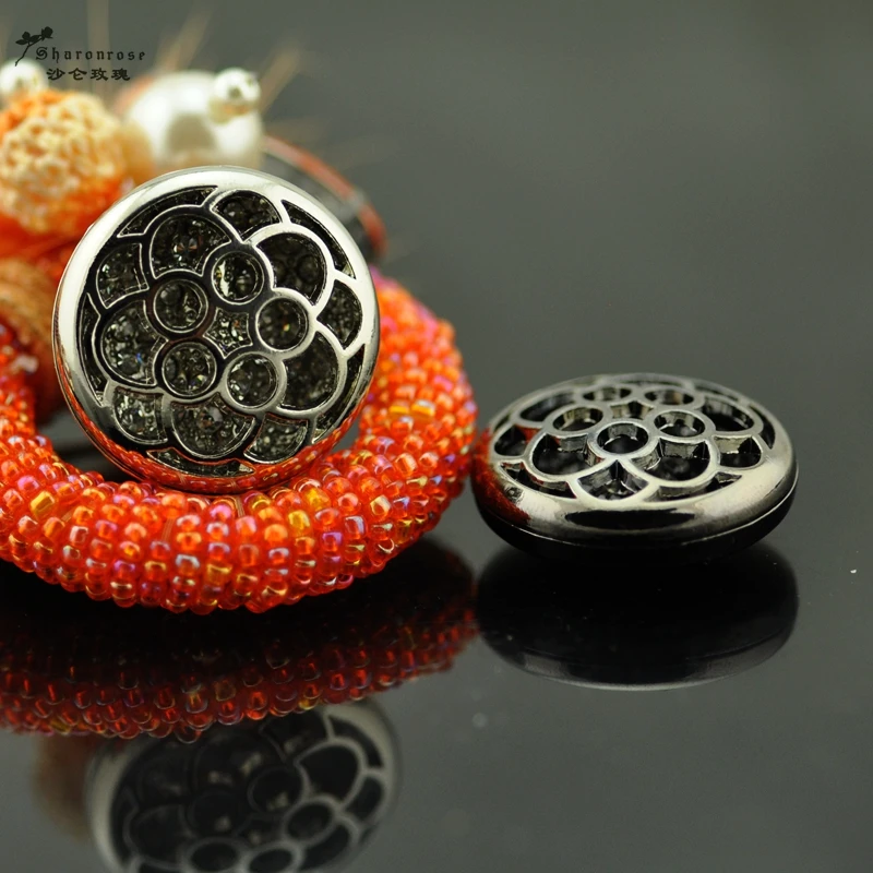 2 Шт./упак. камушек пуговицы металл горный хрусталь украшения швейные кнопки для