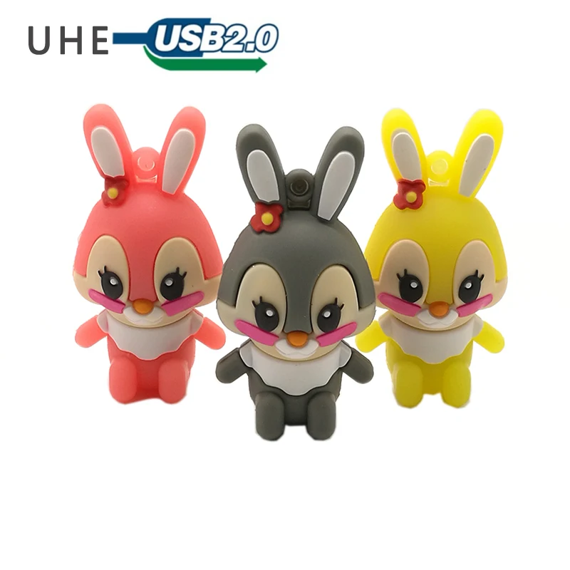 USB флеш накопитель с мультяшным Кроликом 4 ГБ 8 16 32 64 ГБ|USB флэш-накопители| |