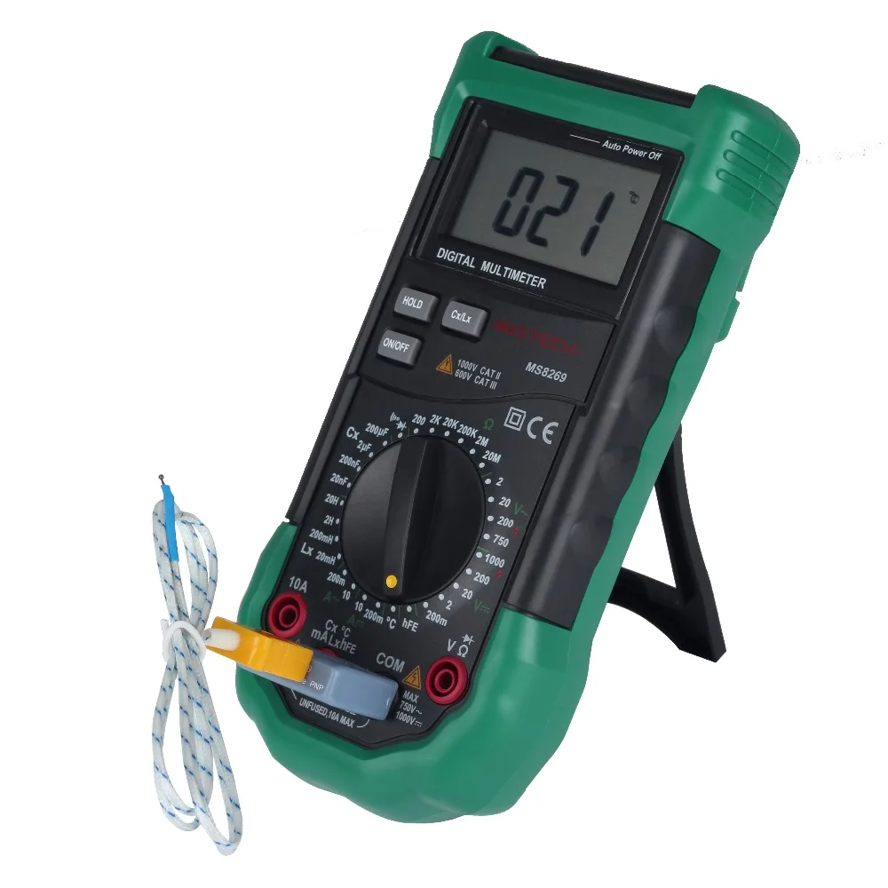 MASTECH MS8269 3 1/2 цифровой мультиметр AC/DC Напряжение сопротивление температура