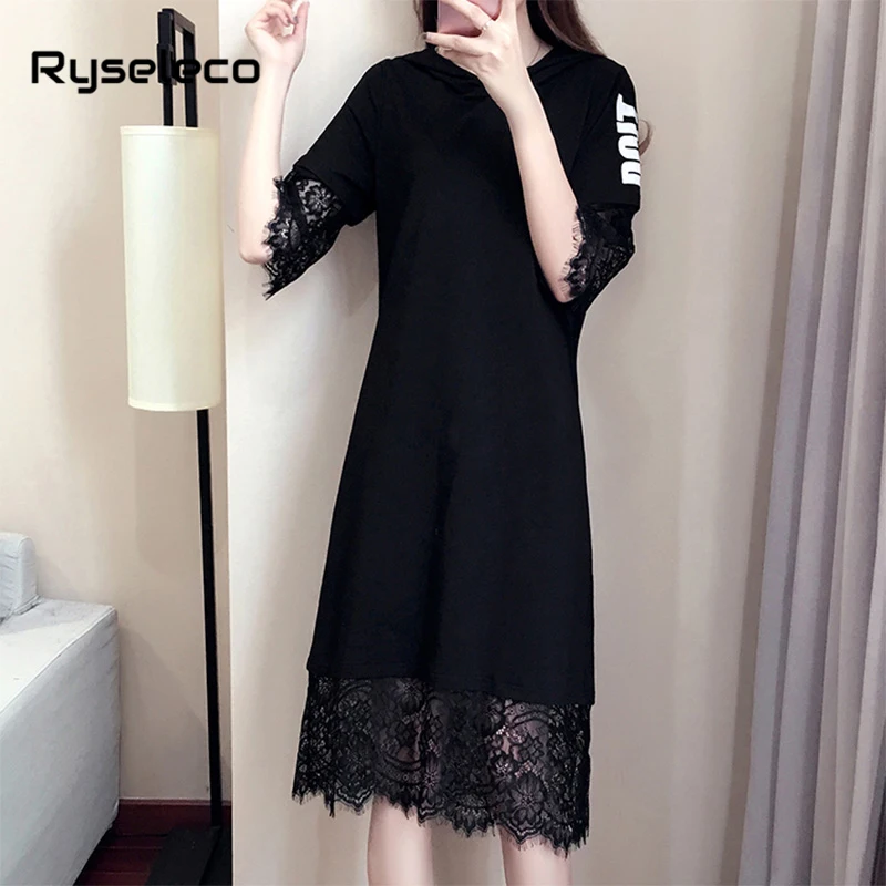 Фото XXXXXL кружевное лоскутное открытое повседневное женское платье новое с буквенным XXXXXL кружевное лоскутное открытое повседневное женское платье новое с буквенным