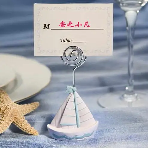 

Free Shipping 10pcs/lot White Love Boat Holder For Place Card/ Name Card In Party Decoration