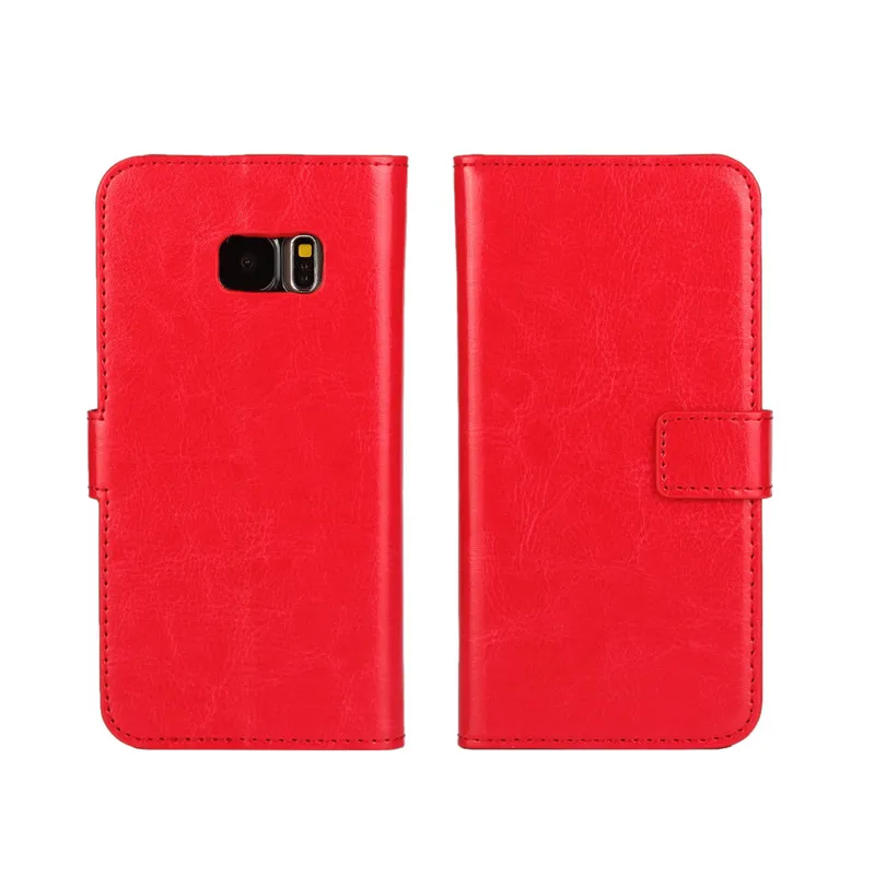 Для samsung Galaxy S4 S5 S6 S7 край S8 S9 Plus Note 8 A5 J3 J5 J7 США ЕС Версия дизайн корпуса чехол-кобура из искусственной кожи чехол - Цвет: Красный
