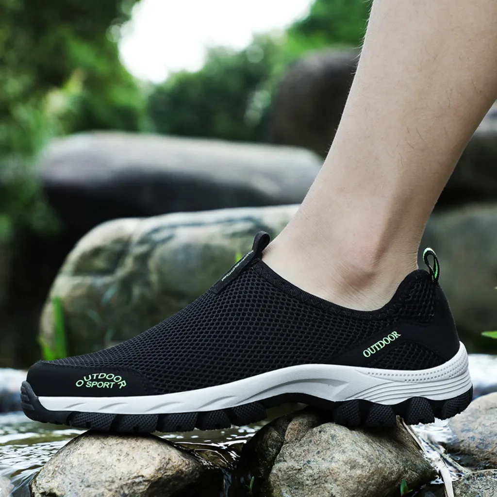 Spring autumn Shoes casual solid Hot Sale Men's Fashion Leisure Climbing shoes Men breathable mesh Running Sport Sneakers
