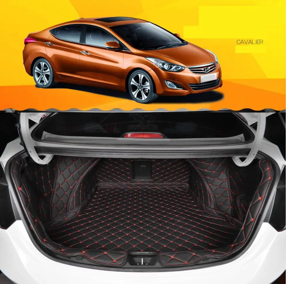 Коврик для багажника автомобиля из волоконной кожи hyundai elantra 2011 2012 2013 2014 2015 Avante