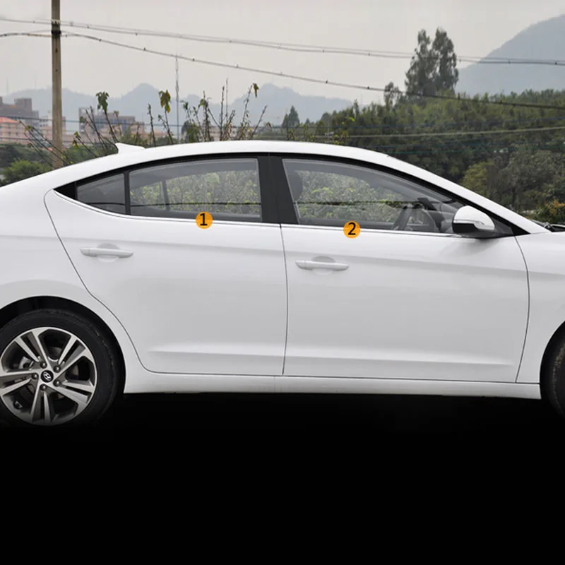 Для Hyundai Elantra Avante 2016-2018 Нижняя крышка для окна отделка из нержавеющей стали 4 шт. |