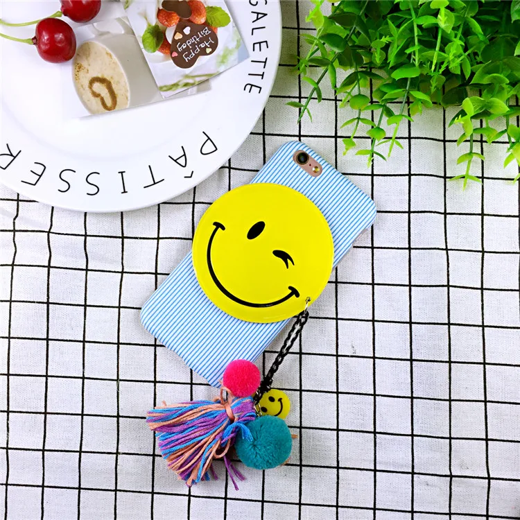 Корея Желтый Улыбкой Лицо Кисточкой Футляр: Мягкий Tpu Силиконовый Защитный Чехол