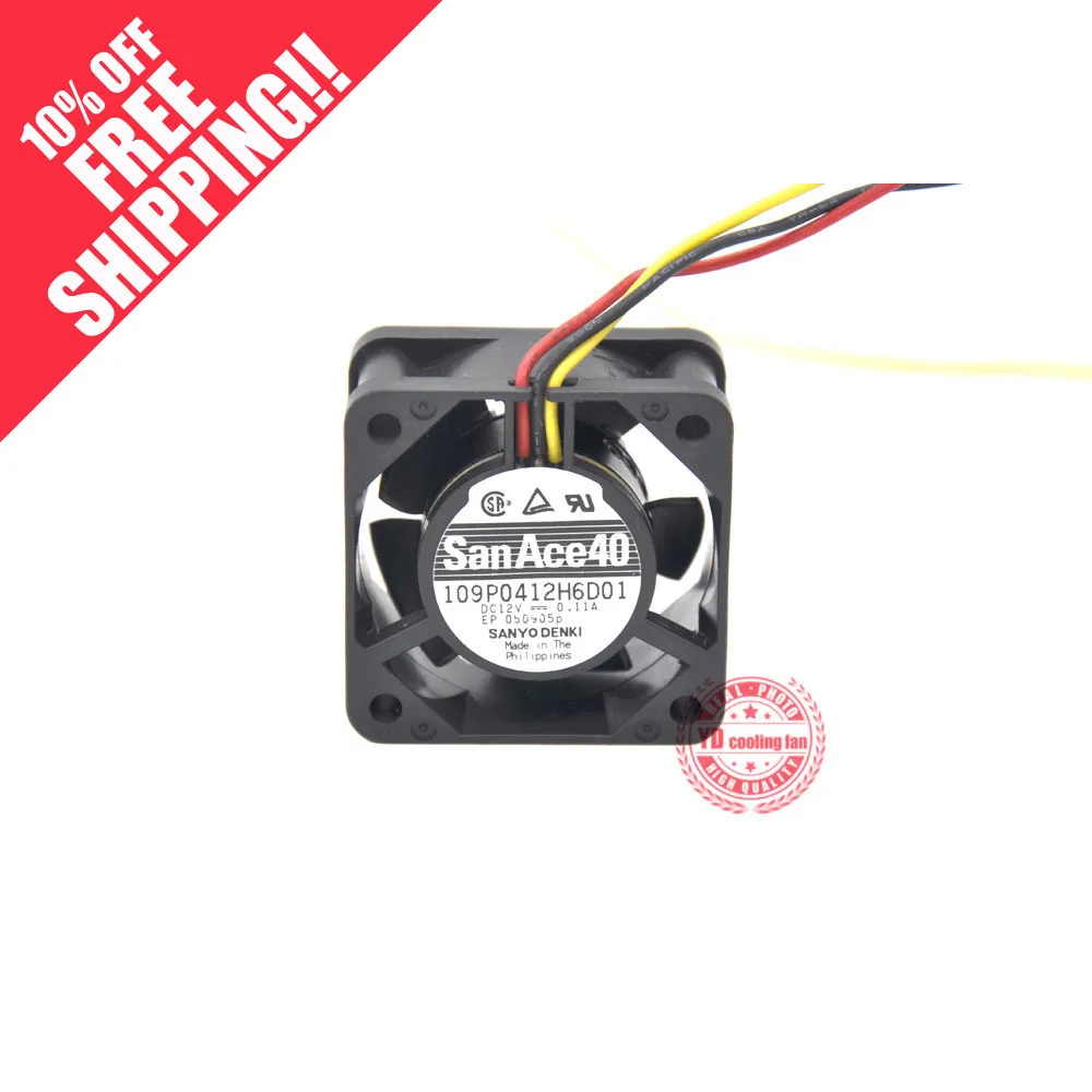 Новый вентилятор охлаждения SANYO DENKI SAN ACE San Ace40 109P0412H6D01 4020 12 В 0.11a