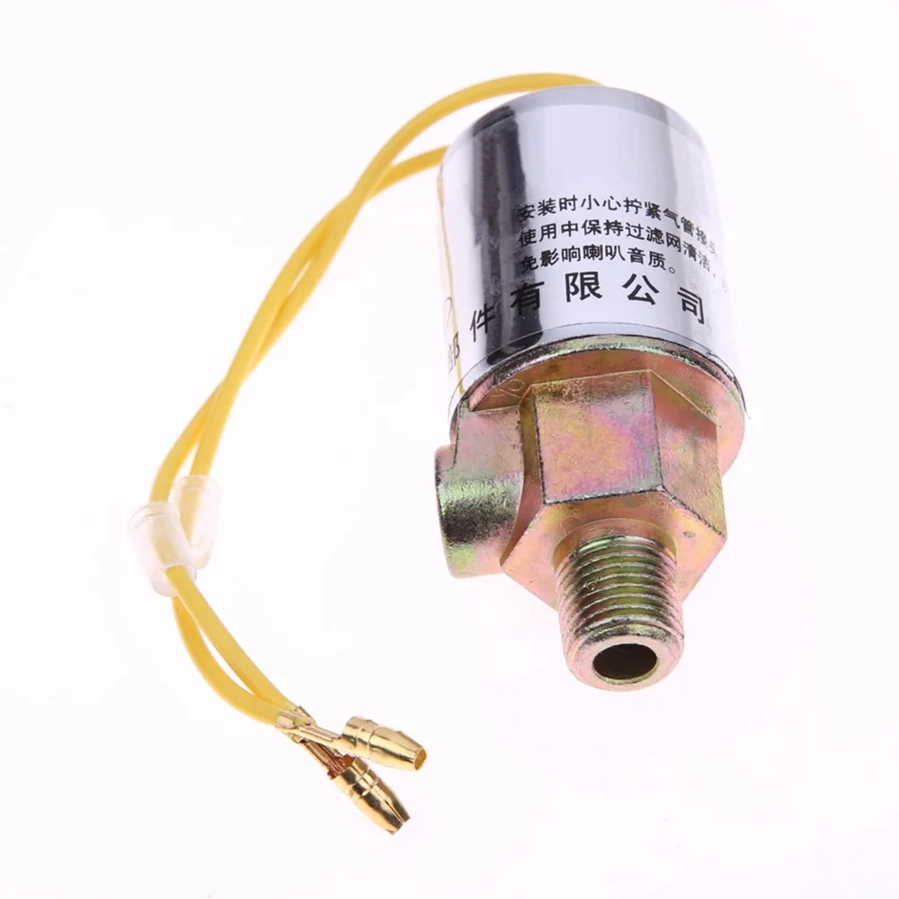 VODOOL 1/4 дюймов 12V металлический автомобиль поезд клаксон грузовика Электрический электромагнитный клапан пневматический бесчелночный рога пневматическая системы электромагнитный клапан
