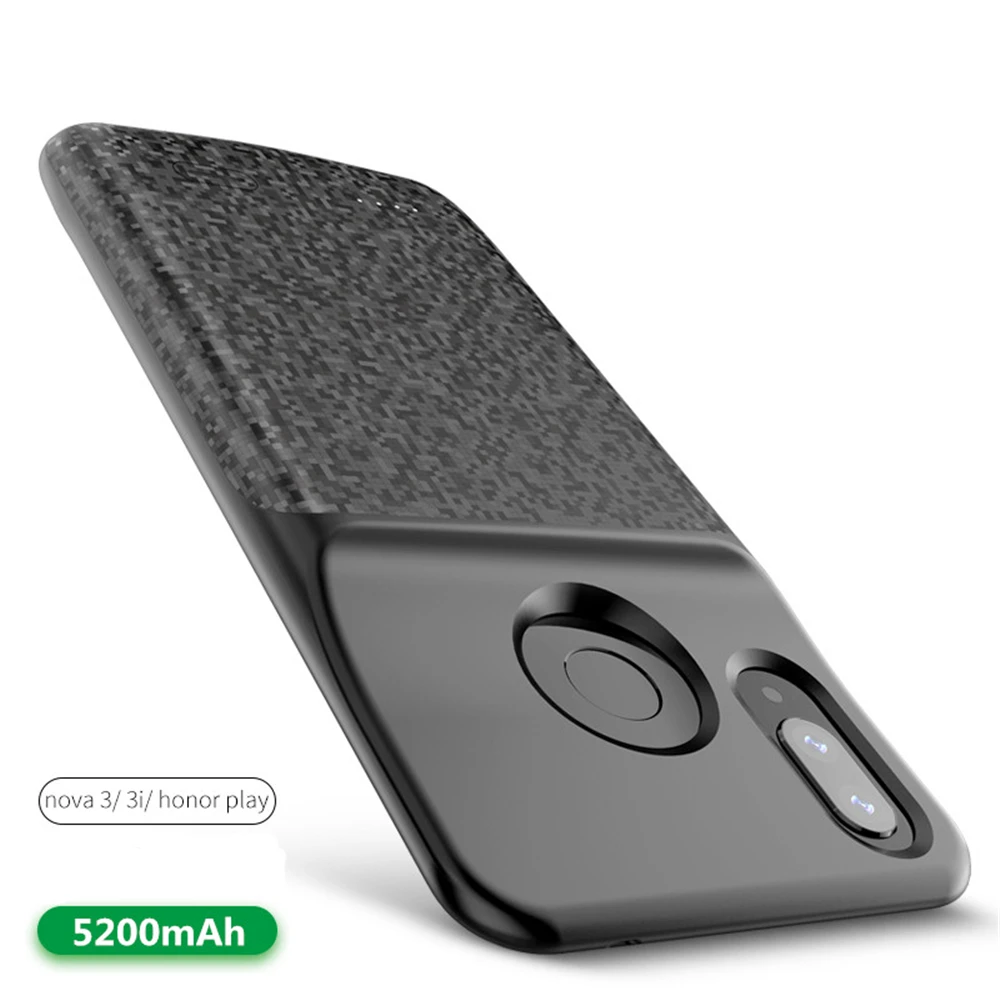 Ультра тонкий 5200 мАч чехол для зарядного устройства для huawei Nova 3 3i Honor Play чехол для Аккумулятора Внешний Аккумулятор Чехол для зарядки