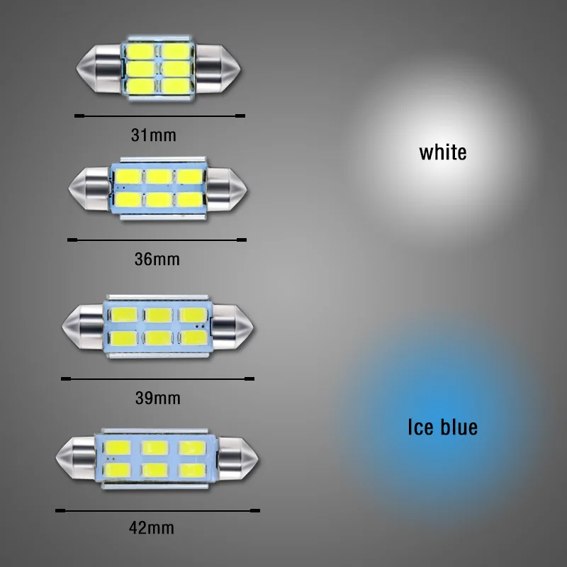 2 шт. светодиодные лампы для номерного знака 36 мм|36mm led bulb|led c5w canbus |