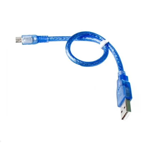 USB кабель 30 см для arduino Uno r3/Nano/MEGA/Leonardo/Pro micro/DUE Blue высококачественный Тип A/Mini USB/Micro