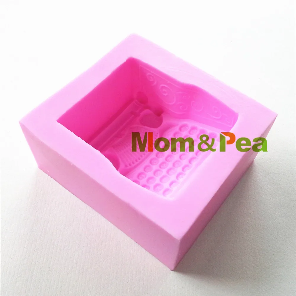 Mom&ampPea 0873 Free Shipping Typewriter Shaped Silicone Mold Soap Cake Decoration Fondant 3D Food Grade | Дом и сад