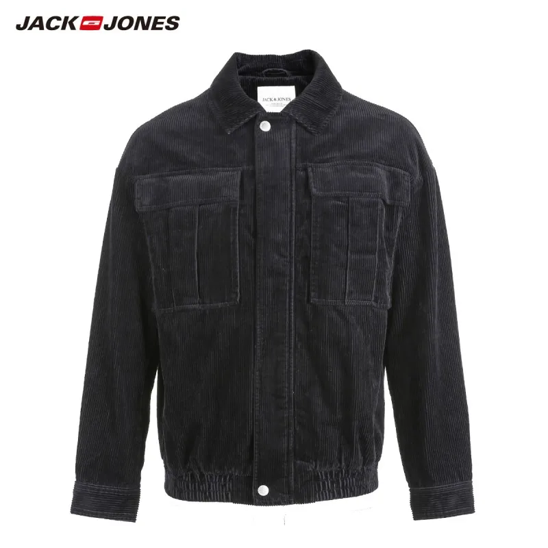 JackJones Мужская Вельветовая куртка с лацканами короткое пальто Стильная мужская