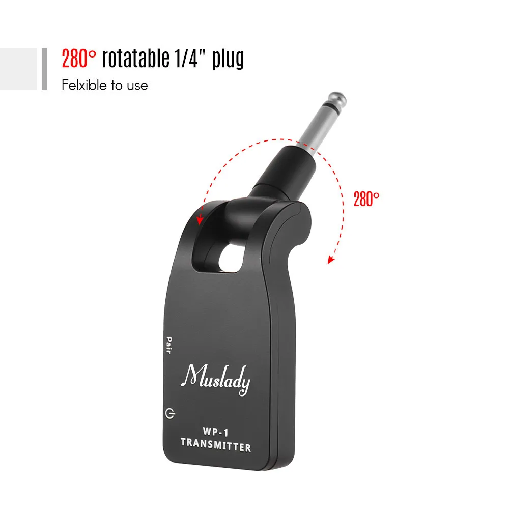 Muslady 2 4G Беспроводная гитарная система передатчик и приемник Встроенный