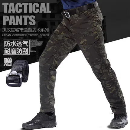 Esportes ao ar Calças de Camuflagem Homem com Multi Bolso para Acampamento Novos Livre Tático Militar Caminhadas Airsoft Caça 2022
