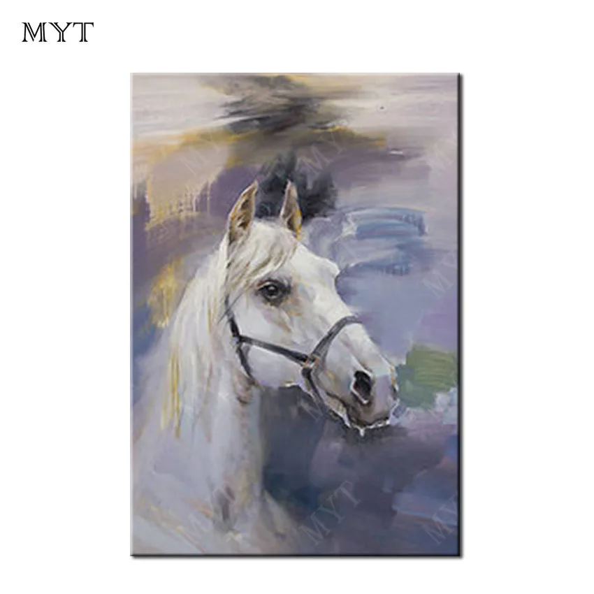 Ручная роспись высокое качество современный с изображением животных Белая