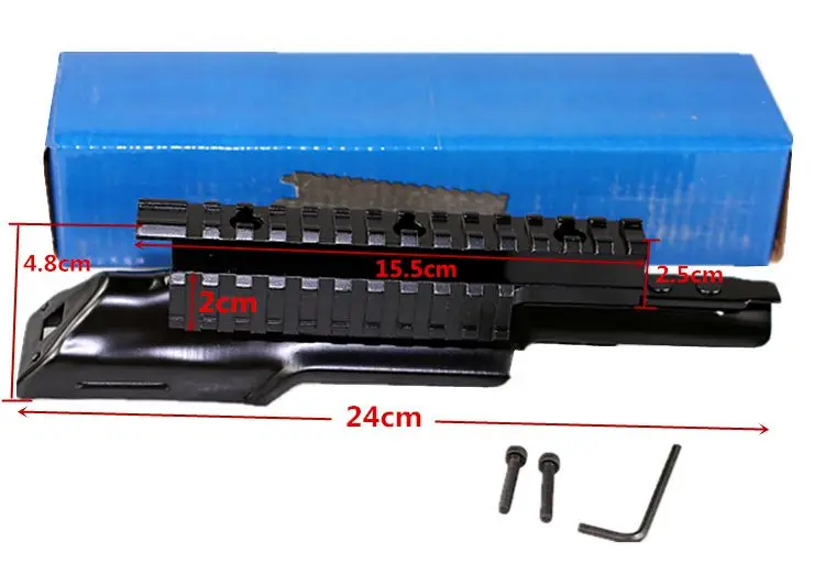 

Tactical AK Receiver Triple 20mm Picatinny & Weaver Rail Top Scope Mount System Cover Fit 47 & 74