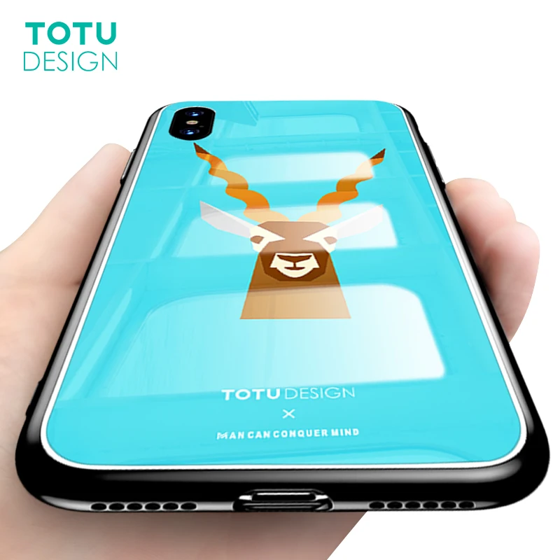 TOTU милый мультяшный роскошный cola ТПУ Жесткий Чехол протектор для iPhoneX закаленное