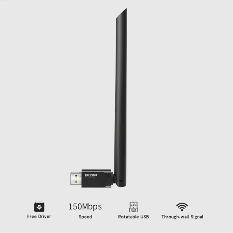 WPS USB Wifi адаптер 150 Мбит/с 6dBi антенна приемник Мини ПК WIFI сетевая карта 802.11b/n/g wi fi