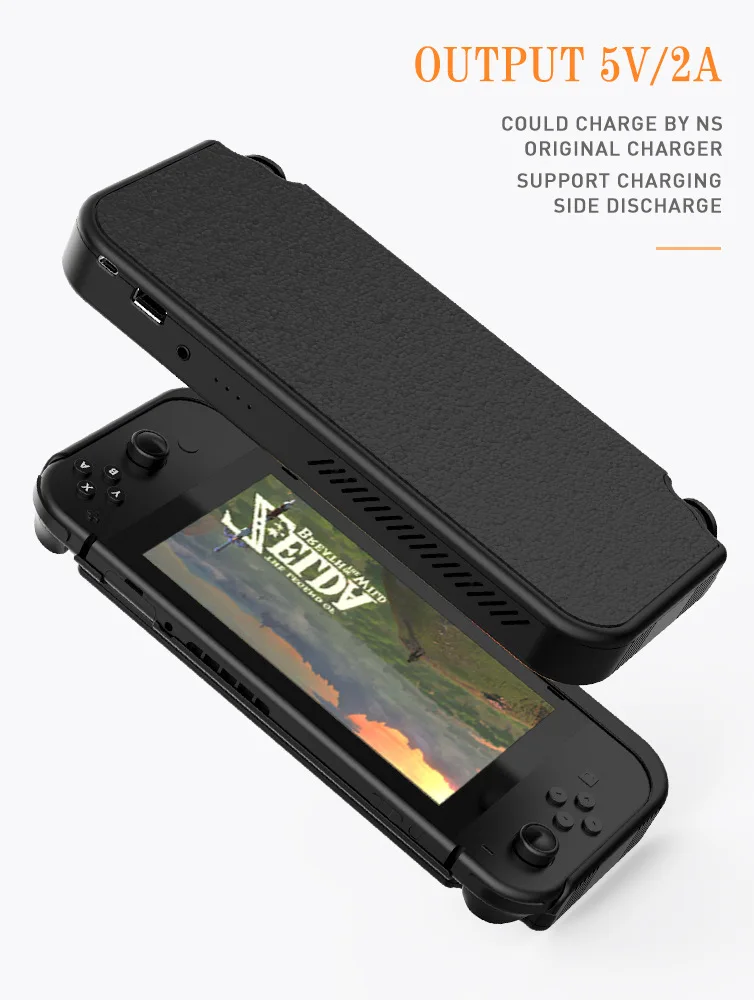 10000 мАч чехол для зарядного устройства для nintendo Switch Console внешний аккумулятор для nintendo Switch power Bank кожаный чехол для NS