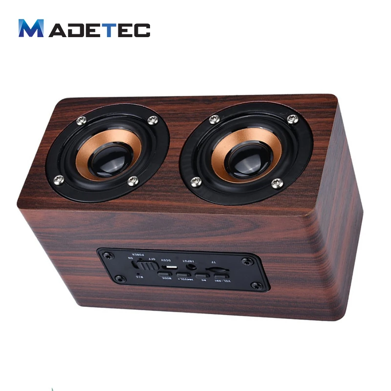 Madetec HiFi Беспроводной 3D двойной громко Колонки ретро классические деревянные
