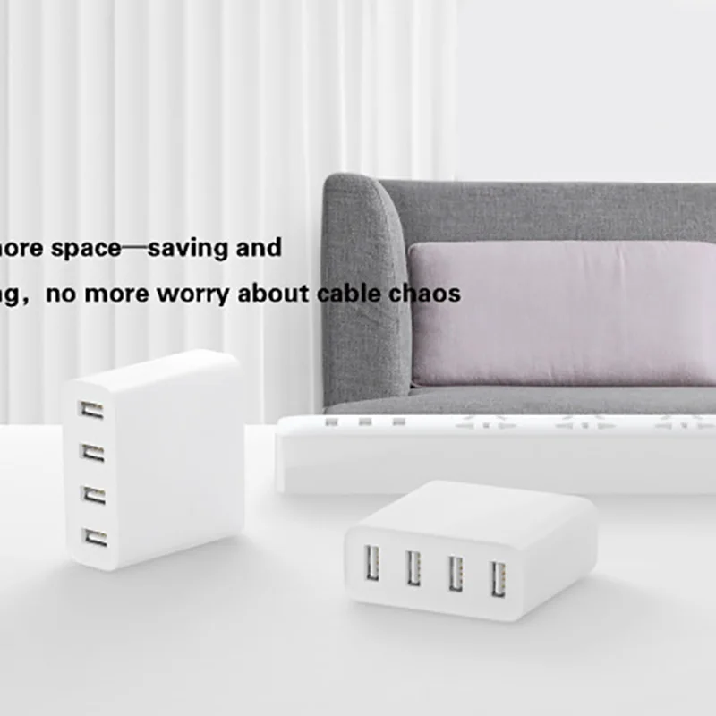 Новое оригинальное Xiaomi Mi портативное 4 порта 35 Вт 2A быстрое usb зарядное устройство