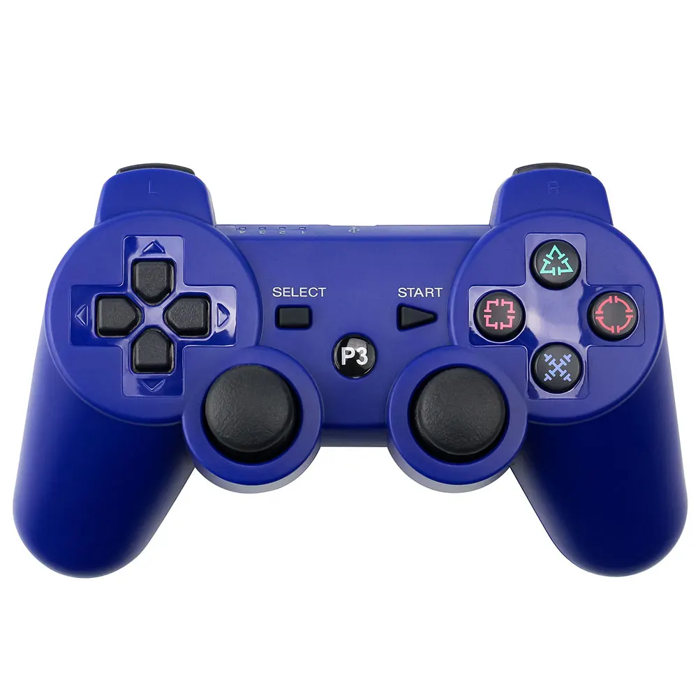 Беспроводной Bluetooth контроллер для sony PS3 геймпад для Play Station 3 джойстик для sony Playstation 3 PC для Dualshock контроллер - Цвет: Синий