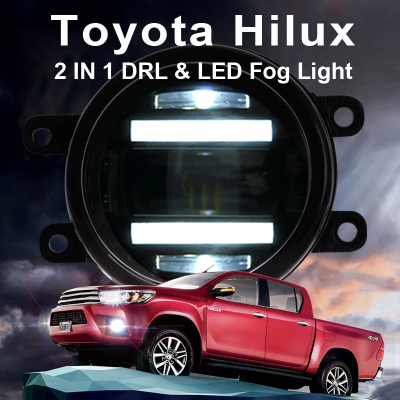 Противотуманные фары для Toyota Hilux светодиодный ные дневные ходовые огни указатели