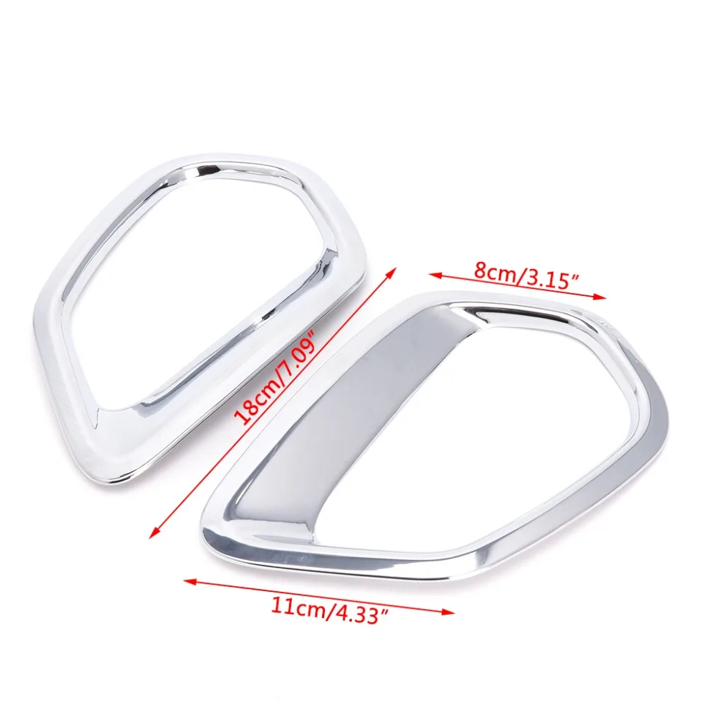 2 шт./компл. хромированная Автомобильная задняя/передняя противотуманная фара