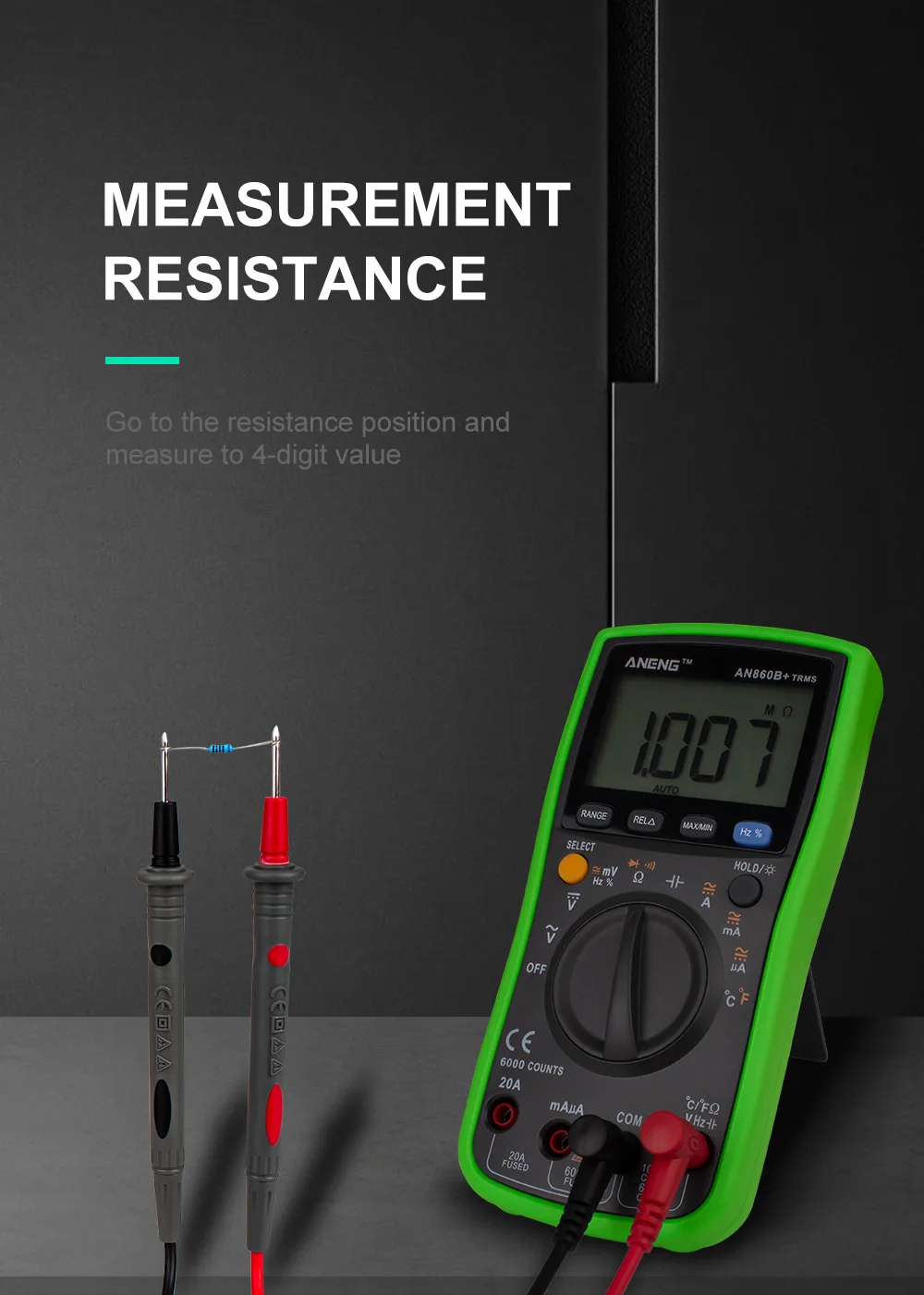 ANENG AN860B+ Tester Digital Multimeter Profesional 6000 Counts Detector Peak Multimetro Meter analogico esr Lcr meter | Инструменты