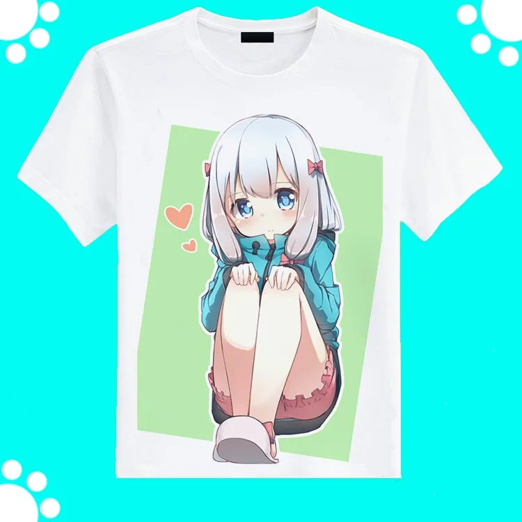 New Anime Eromanga Sensei Sagiri Izumi Cosplay t-shirt summer men tops | Мужская одежда