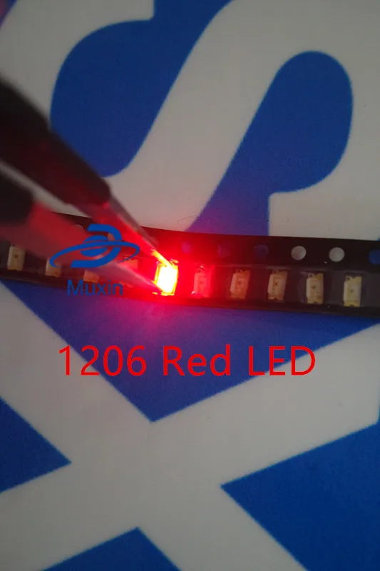 1206 красный светодиод SMD 500 шт./лот диодный светильник 3216 диоды супер яркий 3 2*1 6 мм