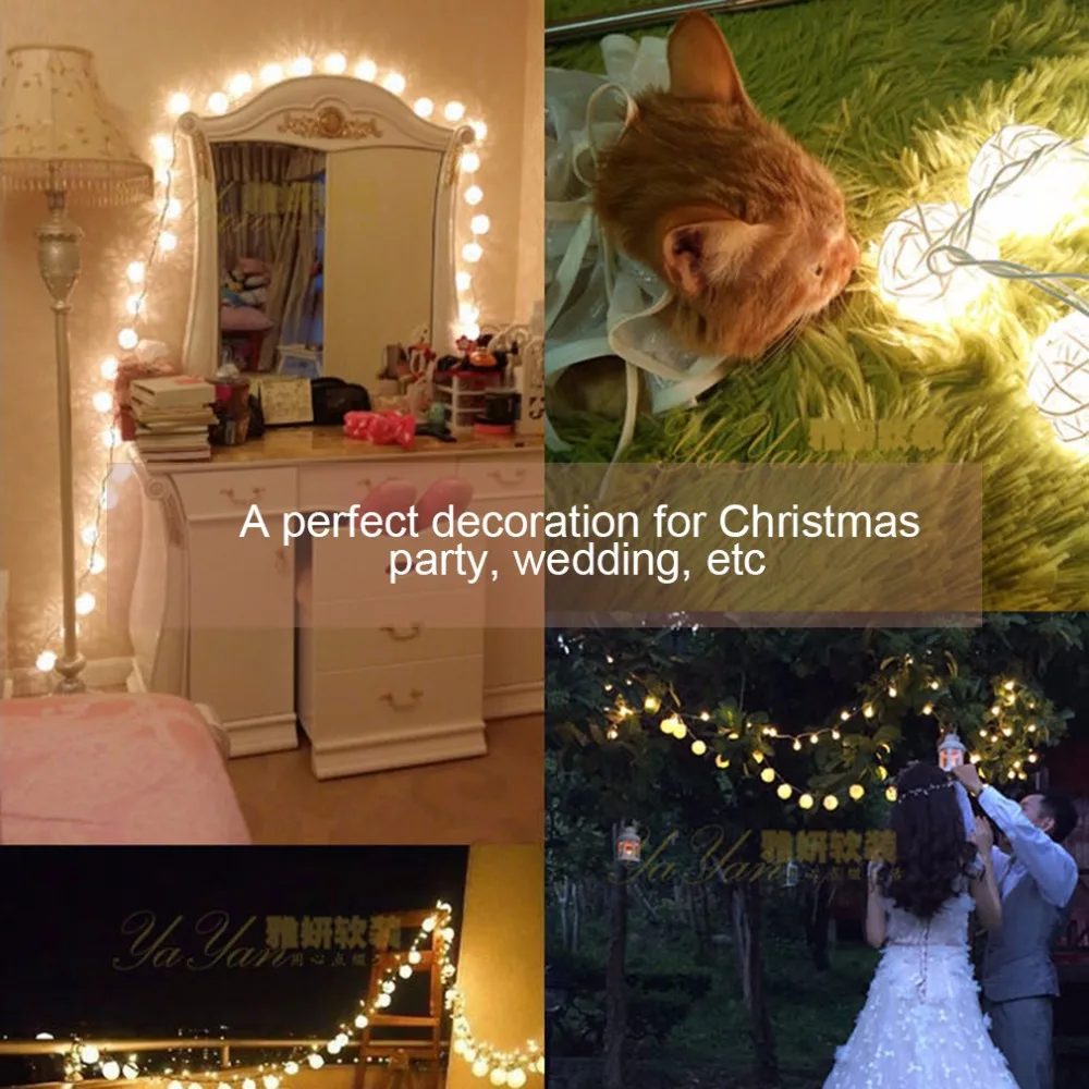 2.2M 20 LED Bright Battery String Ball Lights Lamp Christmas Party Festival Decoration Fairy Hot Sale | Освещение