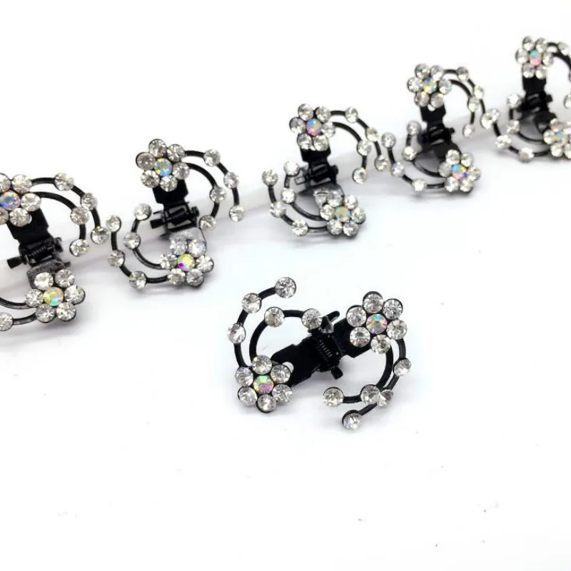 6PCS/1 Pack Wedding Bridal Hair Claws Women Mini Headwear Rhinestone Snowflake Clips Flower Hairpins Accessorie 2018 | Аксессуары для
