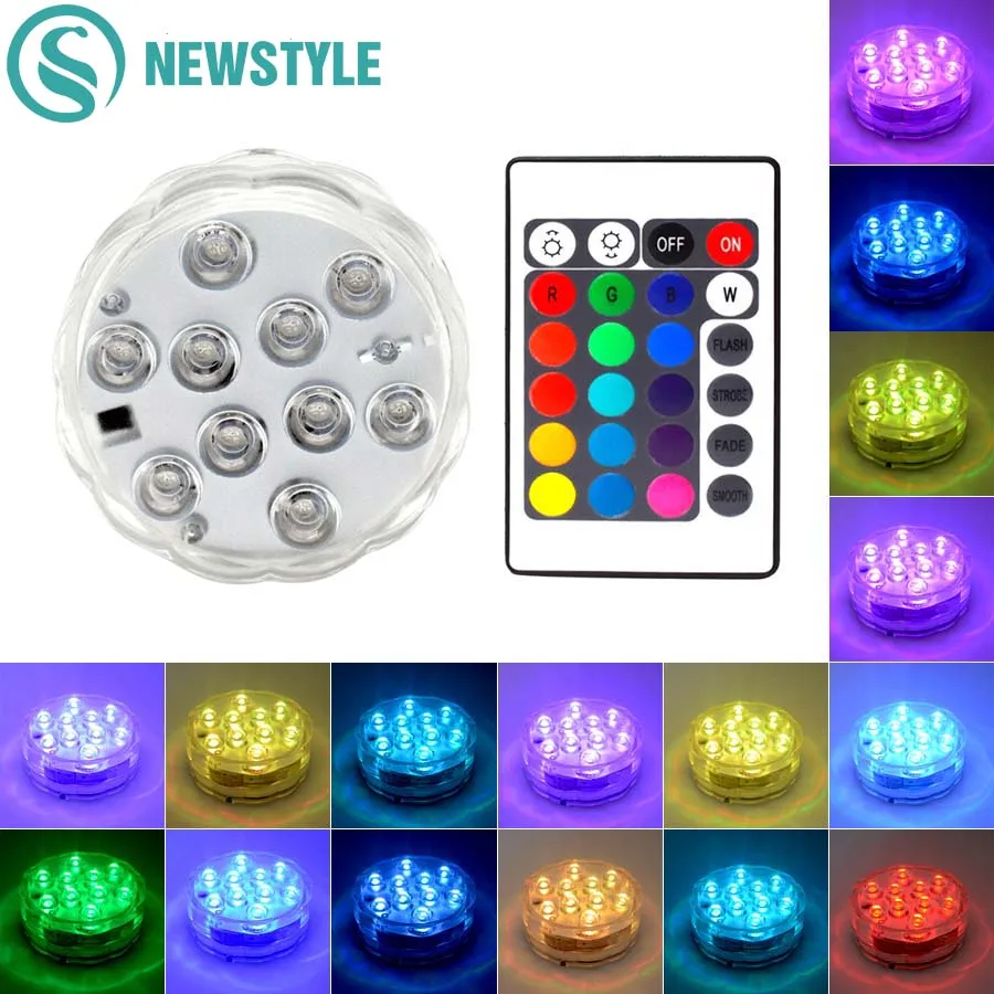 10 светодиодных RGB подводных светильников для пруда погружных IP67