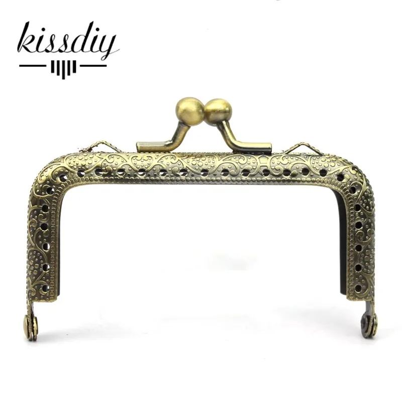 KISSDIY 10 шт./лот 8 5 см Бронзовый квадратныая металлическая рамка для кошелька