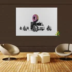 Художественная Поп-Арт картина, холст, печать на холсте, плакат с бронированными машинами и мотоциклами, Настенная картина, декор для гостиной