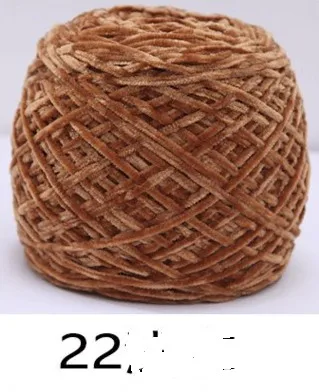 mnumber 22 220 г/шар, Высококачественная шенилловая Золотая Бархатная пряжа, мягкий теплый шарф, ручная пряжа, ручная вязка, нить для вязания крючком D585 - Цвет: mnumber 22