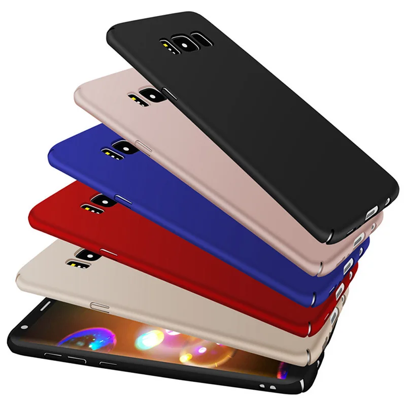 Однотонный ультратонкий жесткий ударопрочный чехол для телефона Samsung Galaxy S7 S8 S9 S10